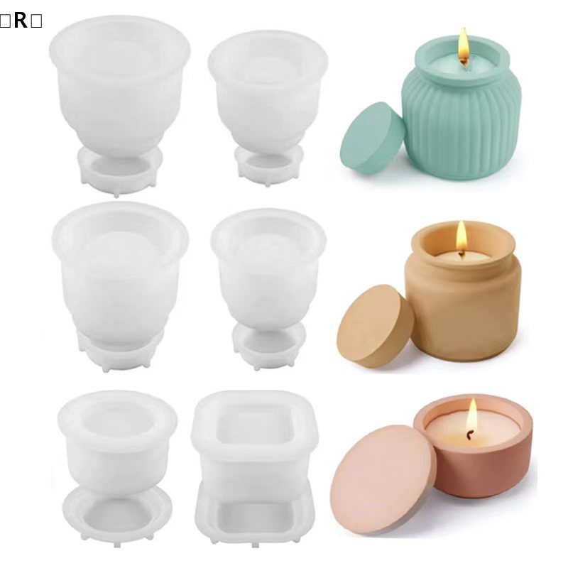 〔R〕1set DIY Candle Jar Silicon - Candle Making Jars With Lids recension och pris