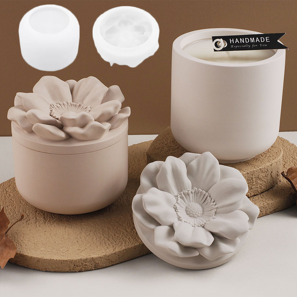 Sunflower Storage Box Silicone - Candle Making Jars With Lids recension och pris