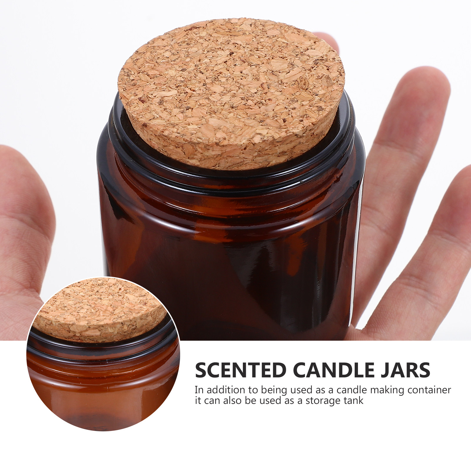 4Pcs Thick Glass Jar with Natu - Candle Making Jars With Lids recension och pris