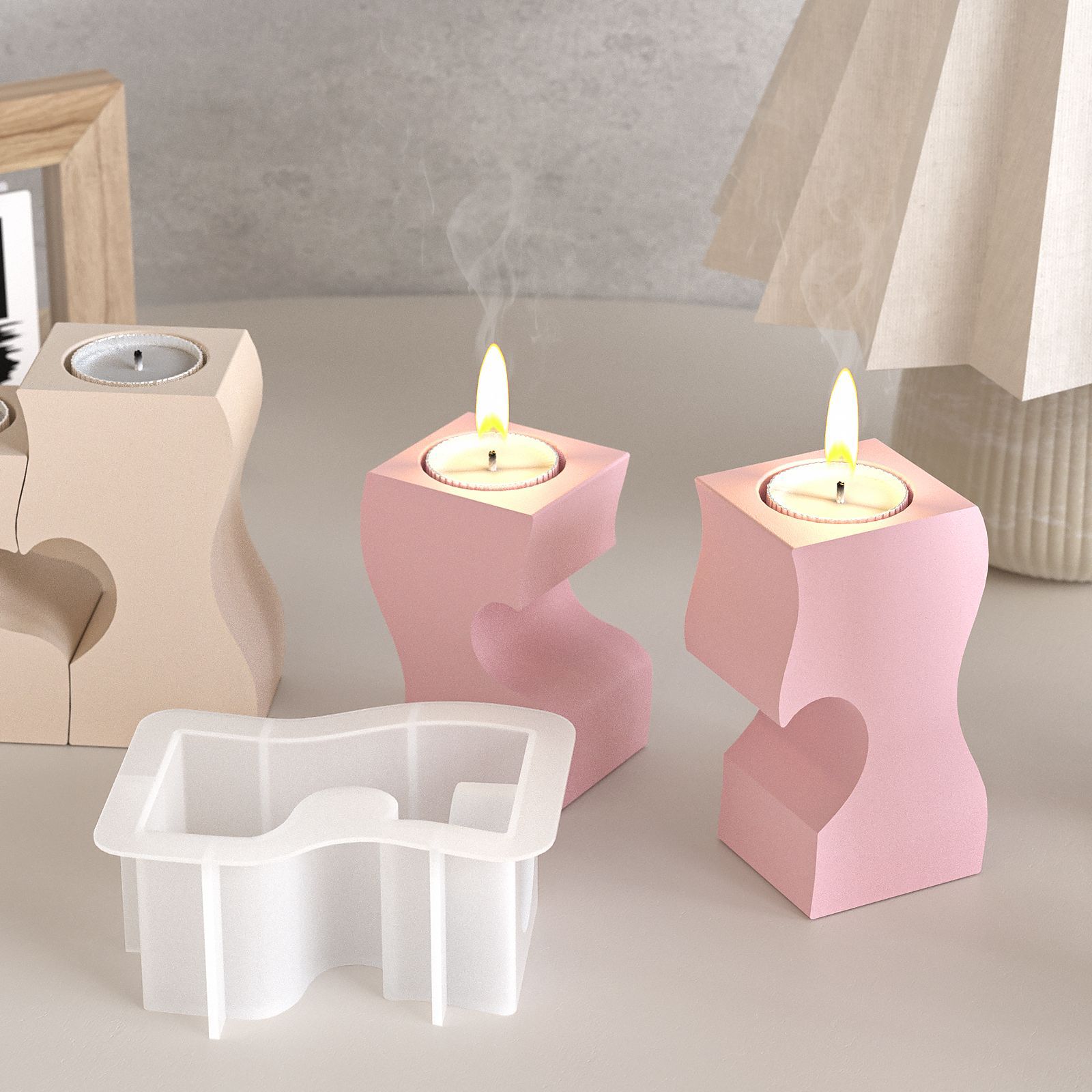 S Heart Candlestick Silicone M - Candle Making Tutorial recension och pris