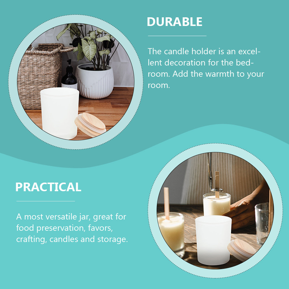 Empty Glass Jar Glass Containe - Candle Making Jars With Lids recension och pris