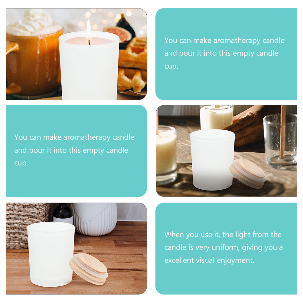 Empty Glass Jar Glass Containe - Candle Making Jars With Lids recension och pris