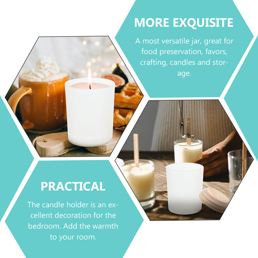 Empty Glass Jar Glass Containe - Candle Making Jars With Lids recension och pris