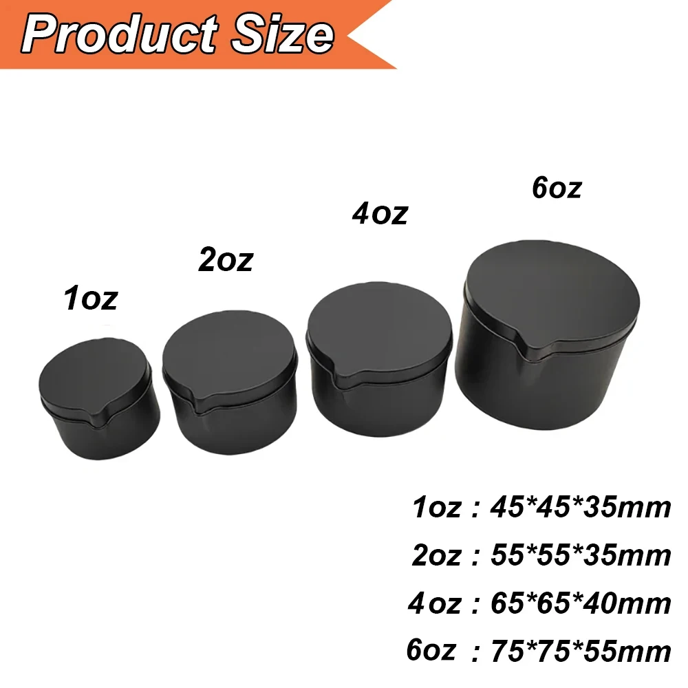 12PCS Silver Black Metal Tins  - Candle Making Jug recension och pris